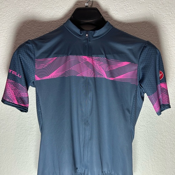 Castelli Women's Short Sleeve Cycling Jersey - Blue and Pink - Picture 2 of 5